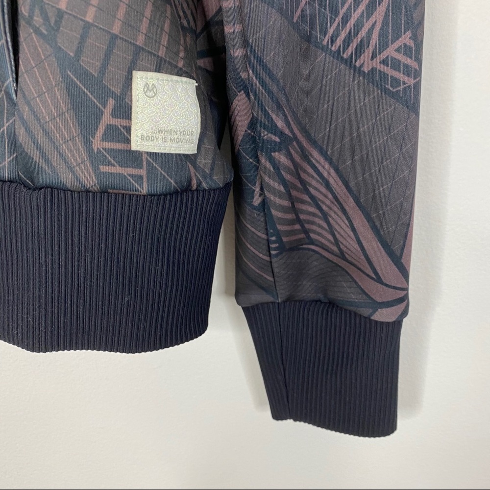 Maaji Geometric Pattern Active Zip Up Track Jacket - image 4